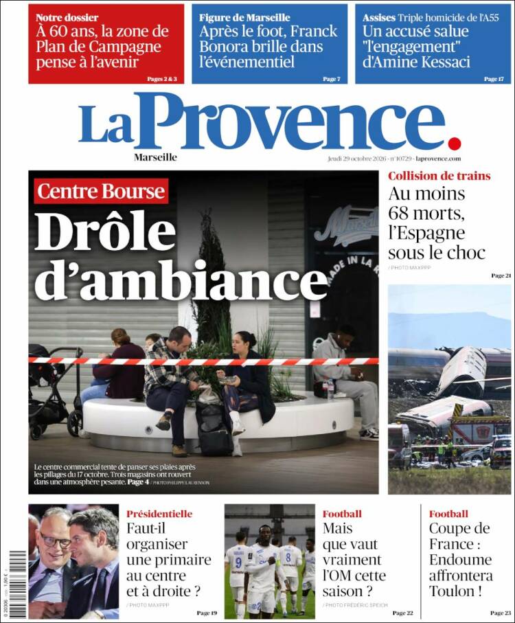 Portada de La Provence (Francia)