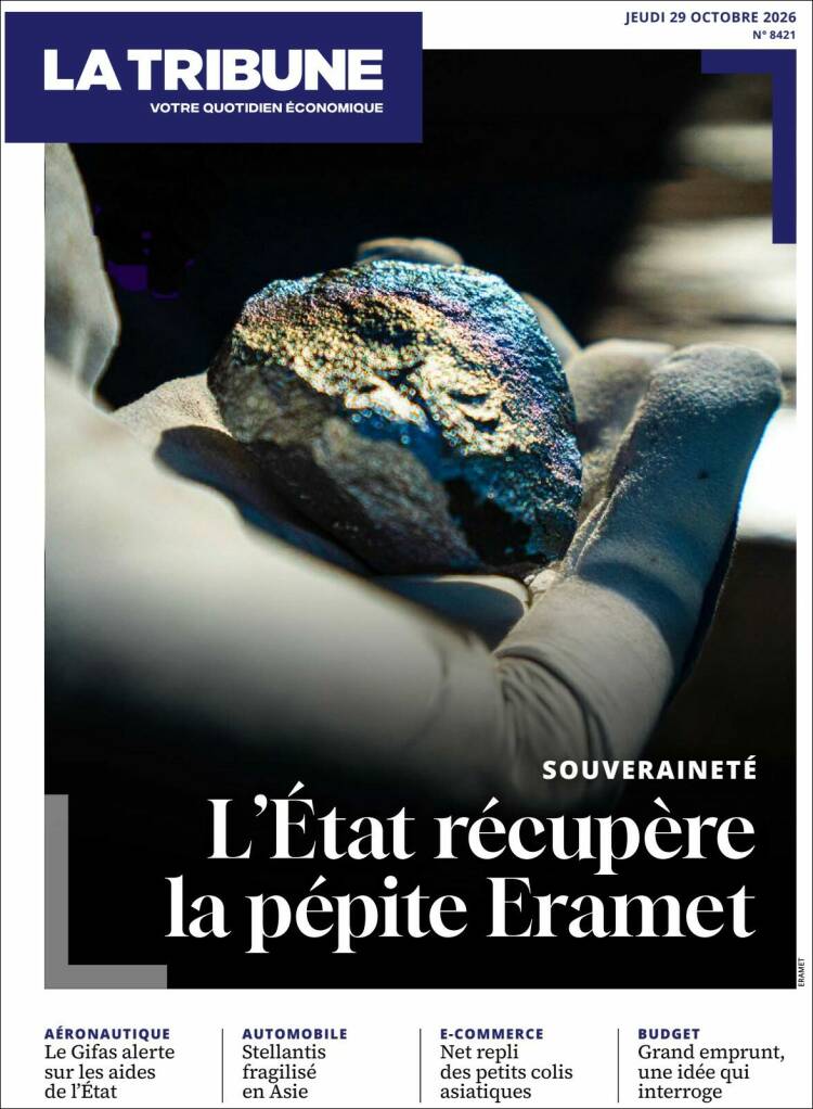 Portada de La Tribune (Francia)