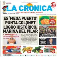 Portada de La Crónica de Baja California (M&eacute;xico)