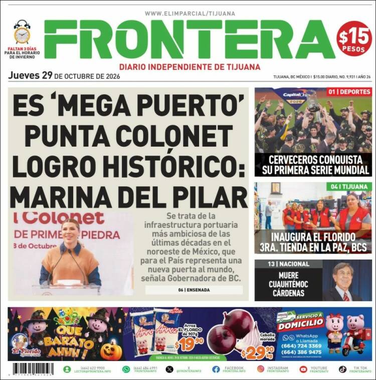 Portada de Frontera (M&eacute;xico)
