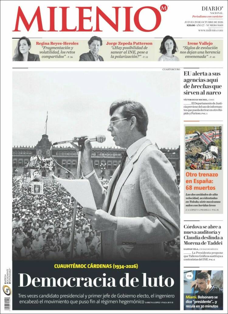 Portada de Milenio (M&eacute;xico)
