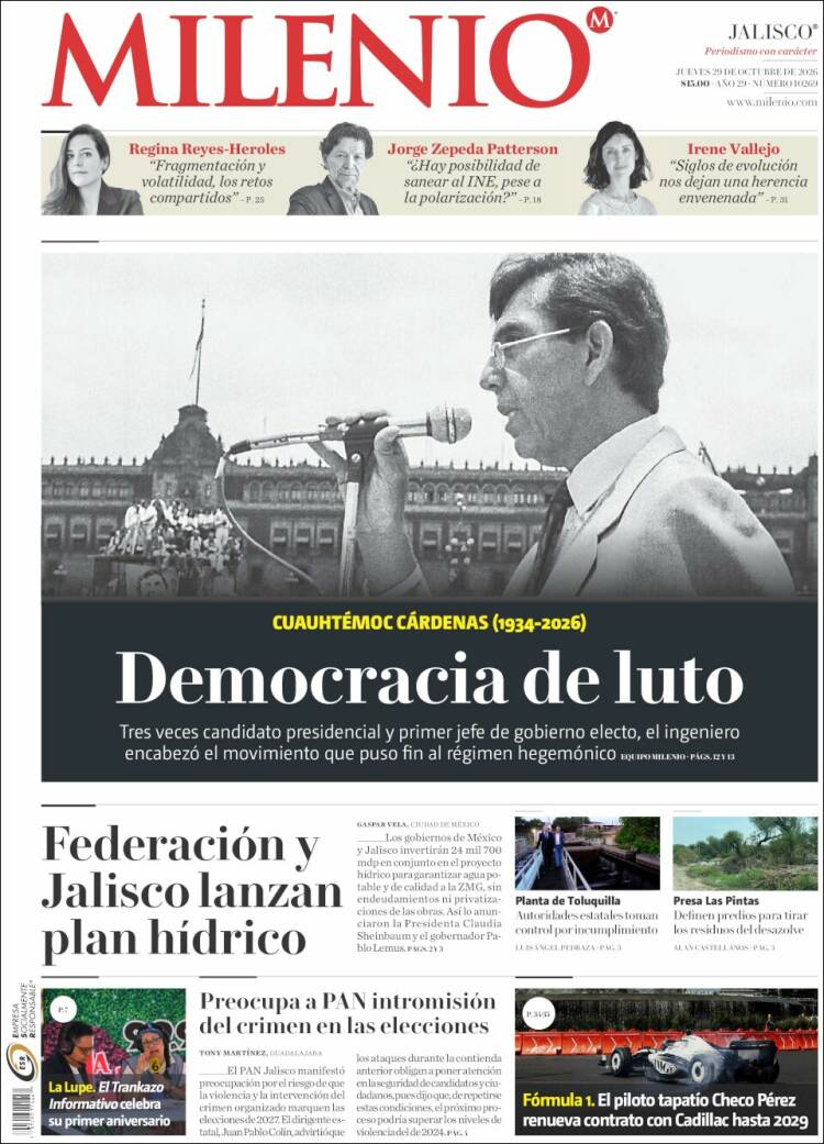 Portada de Milenio - Jalisco (M&eacute;xico)