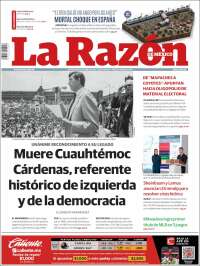 Portada de La Razón (M&eacute;xico)
