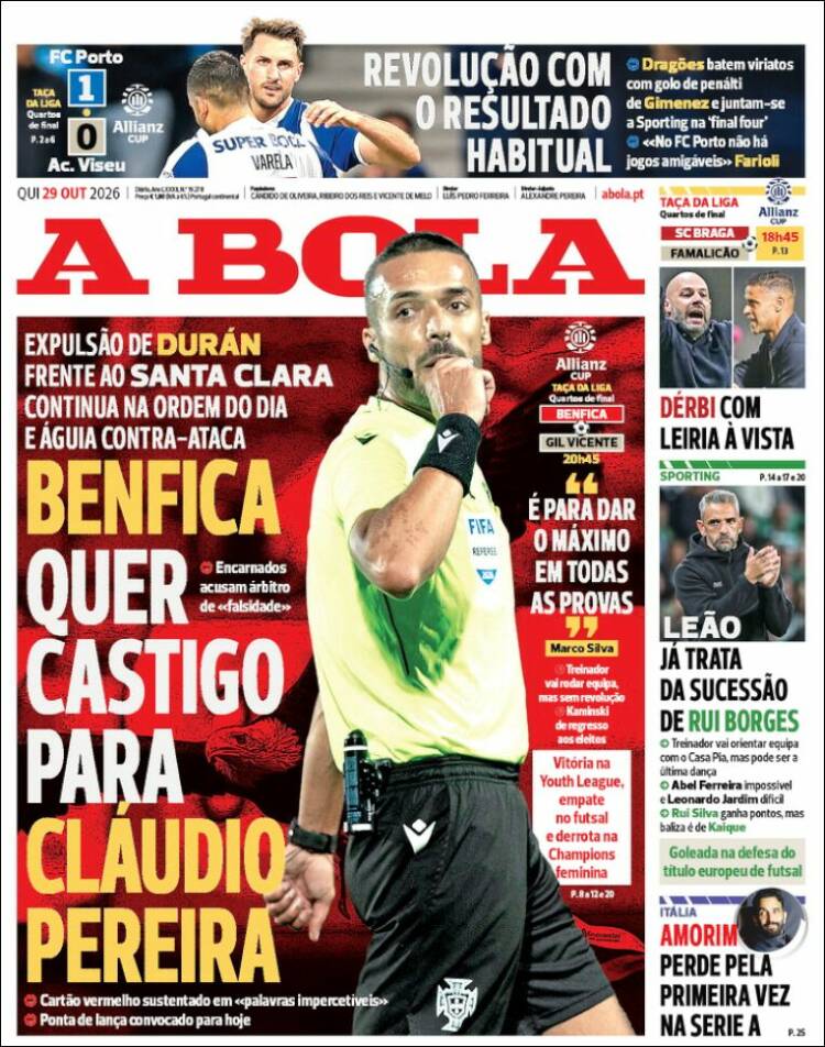 Portada de A Bola (Portugal)