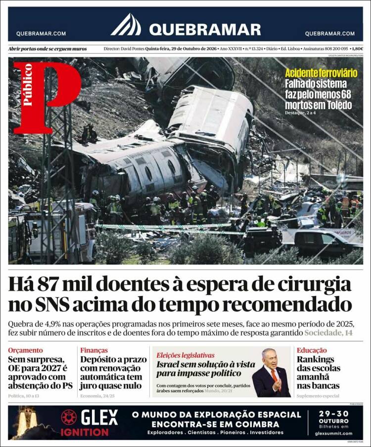 Portada de Público (Portugal)
