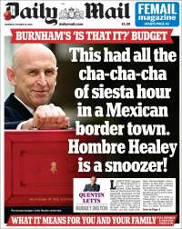 Portada de Daily Mail (Reino Unido)