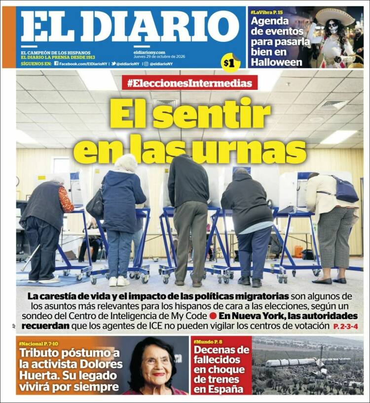 Portada de El Diario NY (USA)