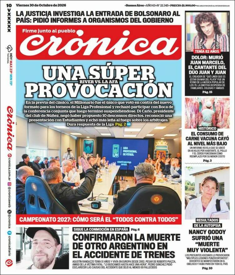 Portada de La Voz del Chaco (Argentina)