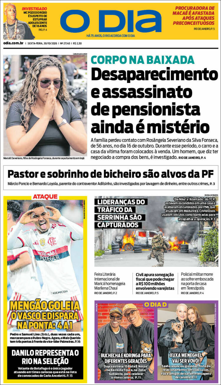 Portada de O Dia (Brasil)