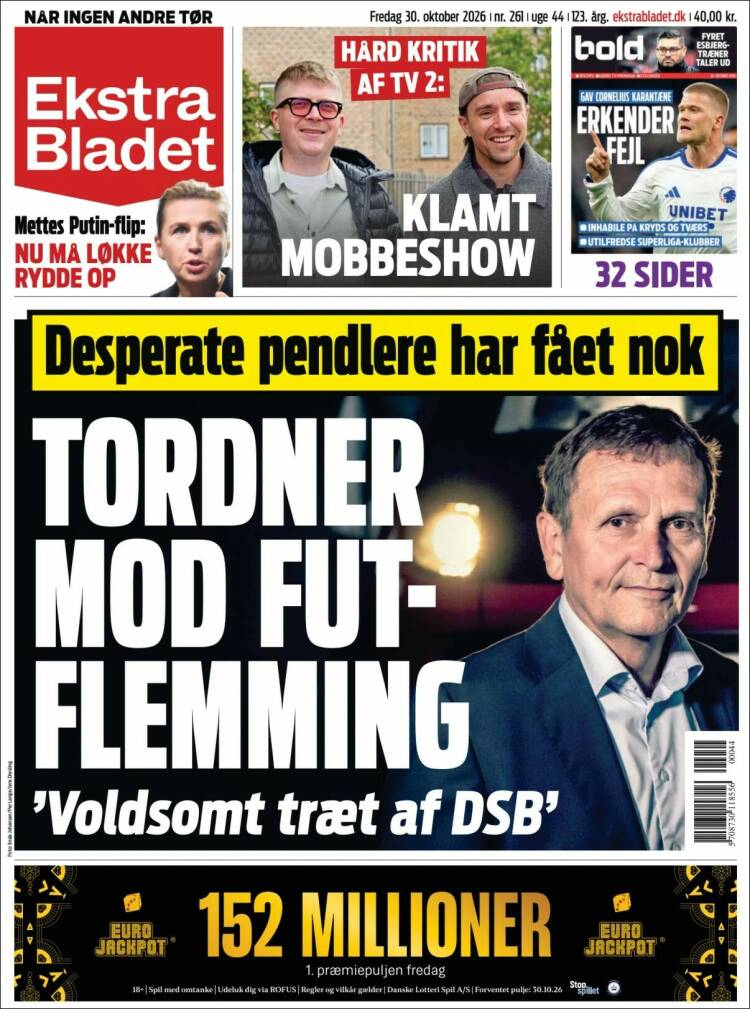 Portada de Ekstra Bladet (Dinamarca)