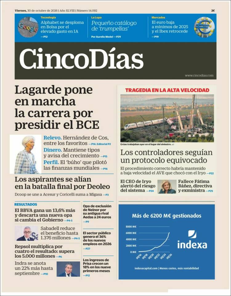 Portada de Cinco Días (Espa&ntilde;a)