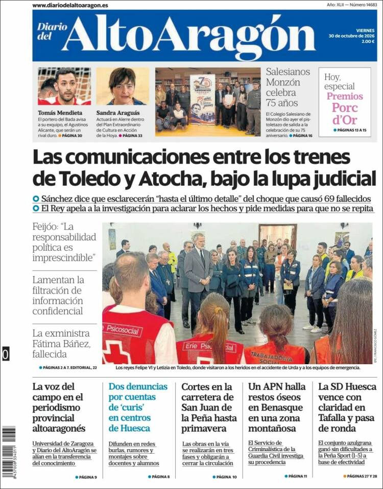 Portada de Diario del AltoAragón (Espa&ntilde;a)