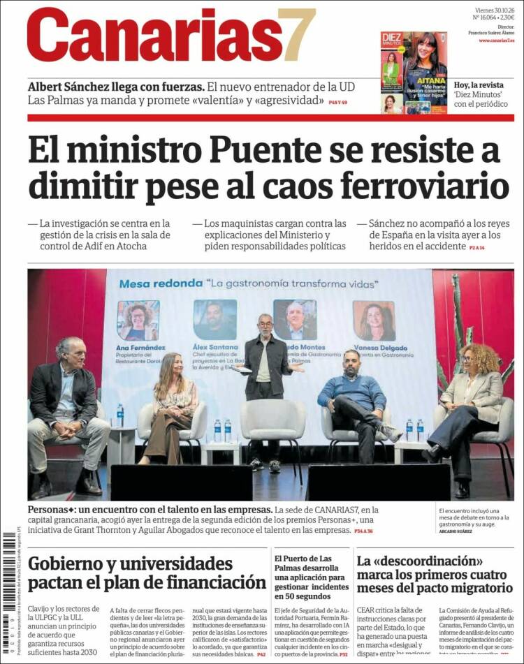 Portada de Canarias 7 (Espa&ntilde;a)