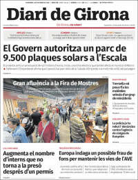 Portada de Diari de Girona (Espa&ntilde;a)