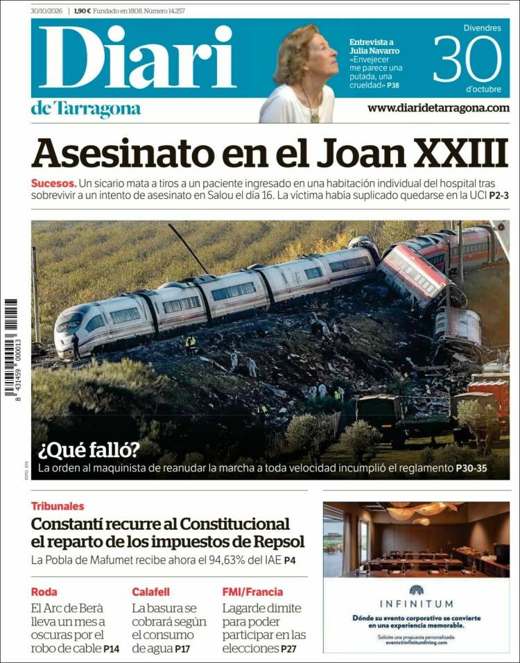 Portada de Diari de Tarragona (Espa&ntilde;a)