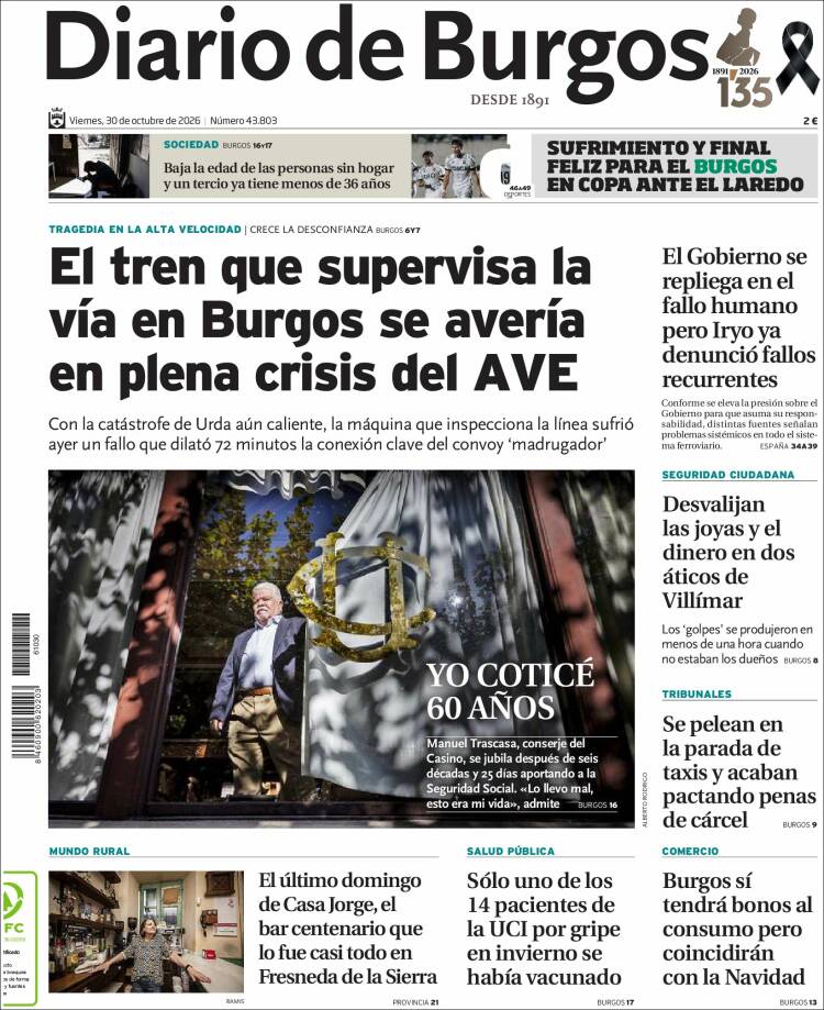 Portada de Diario de Burgos (Espa&ntilde;a)