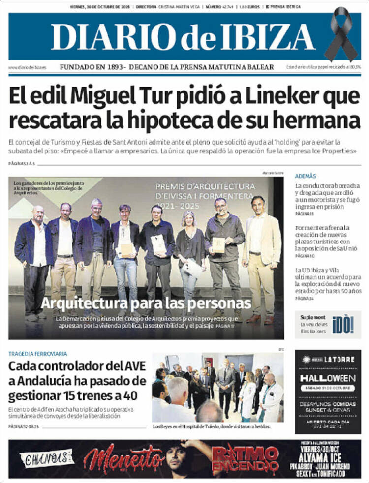 Portada de Diario de Ibiza (Espa&ntilde;a)