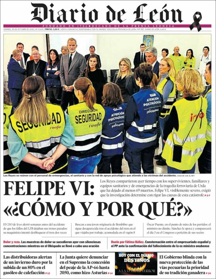 Portada de Diario de León (Espa&ntilde;a)