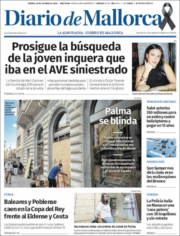 Portada de Diario de Mallorca (Espa&ntilde;a)