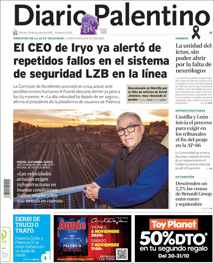 Portada de Diario Palentino (Espa&ntilde;a)