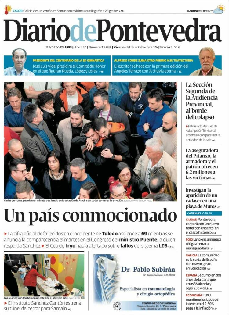 Portada de Diario de Pontevedra (Espa&ntilde;a)