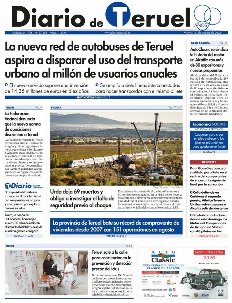Portada de Diario de Teruel (Espa&ntilde;a)