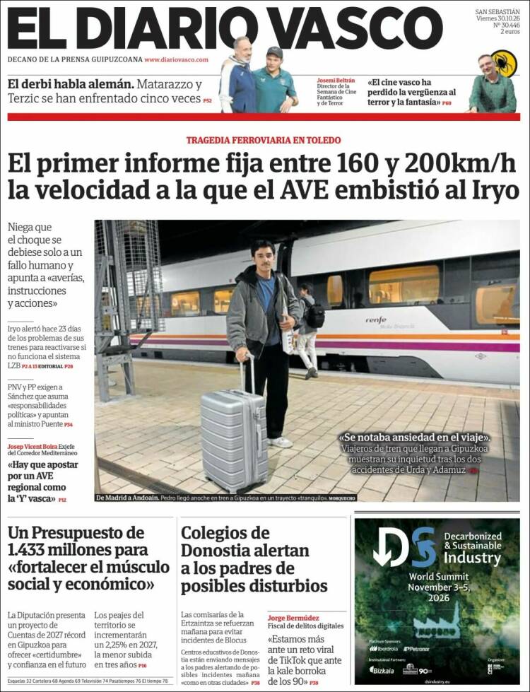 Portada de Diario Vasco (Espa&ntilde;a)