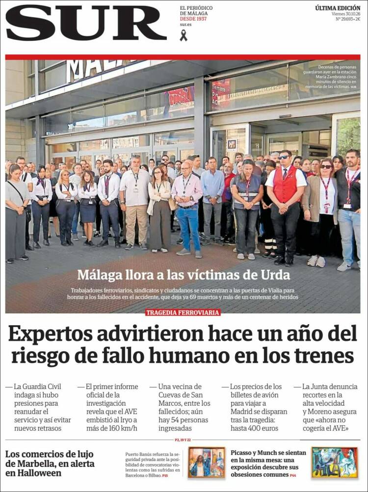 Portada de Diario el Sur (Espa&ntilde;a)
