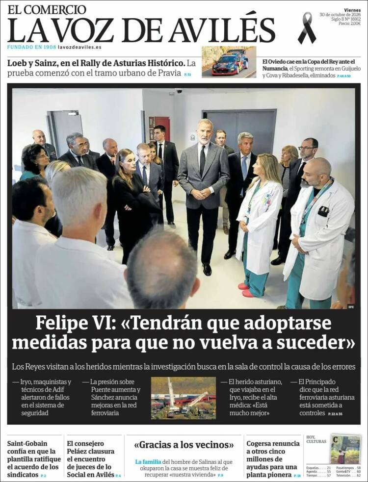 Portada de El Comercio - Avilés (Espa&ntilde;a)