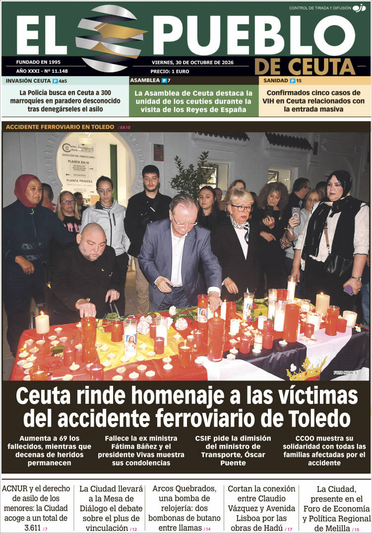 Portada de El Pueblo de Ceuta (Espa&ntilde;a)