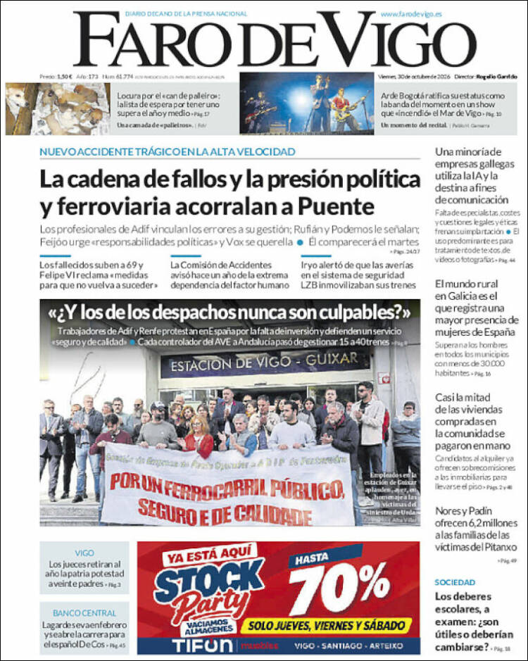 Portada de Faro de Vigo (Espa&ntilde;a)