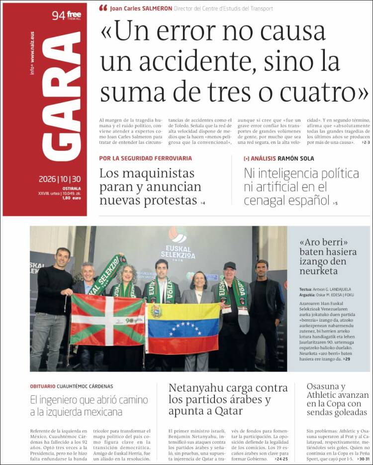 Portada de Gara (Espa&ntilde;a)