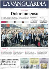 Portada de La Vanguardia (Espa&ntilde;a)