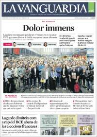 Portada de La Vanguardia (Espa&ntilde;a)