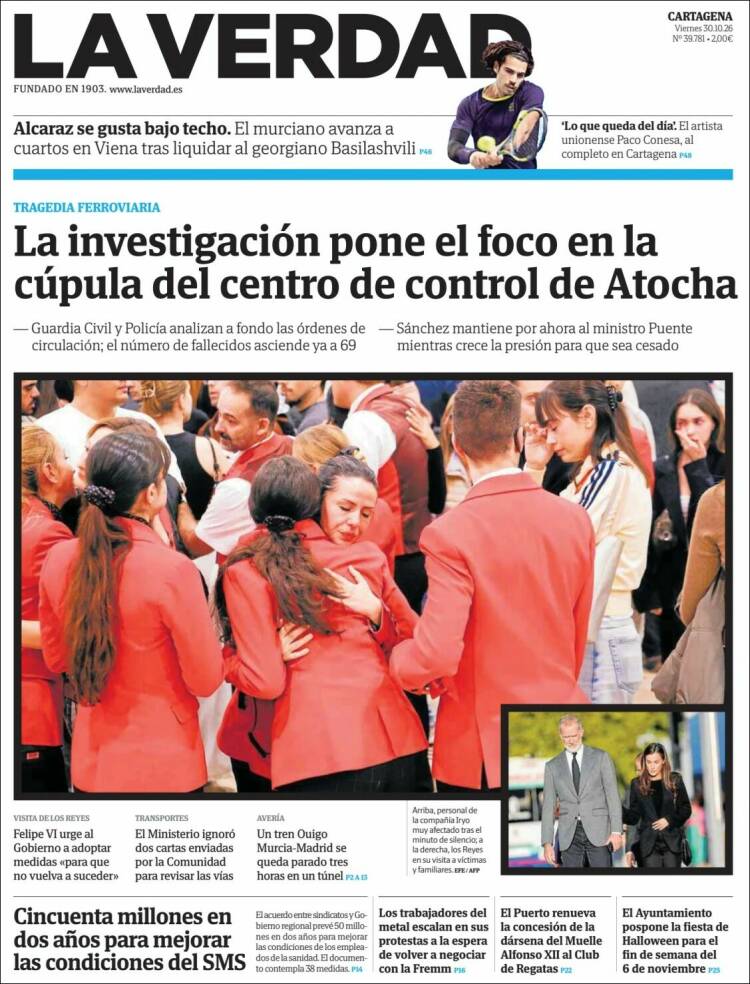 Portada de La Verdad de Cartagena (Espa&ntilde;a)