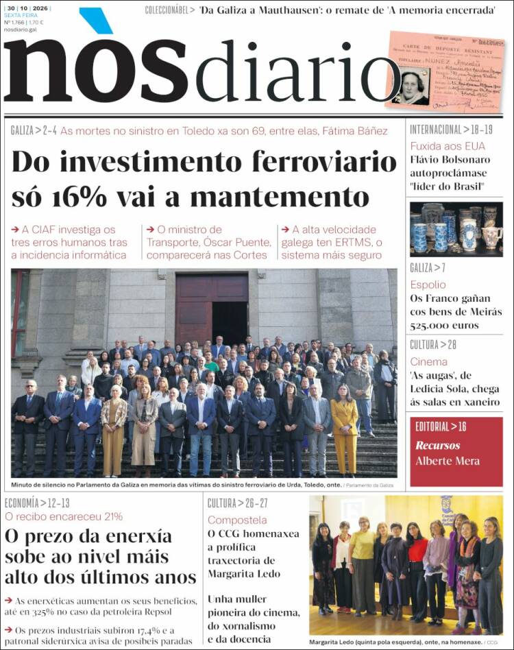 Portada de Nòs Diario (Espa&ntilde;a)