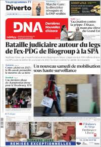 Portada de Les Dernières Nouvelles d'Alsace (Francia)
