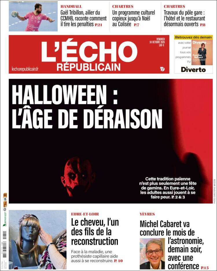 Portada de L'Echo Républicain (Francia)