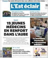 Portada de L'Est Eclair (Francia)