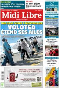 Portada de Midi Libre (Francia)