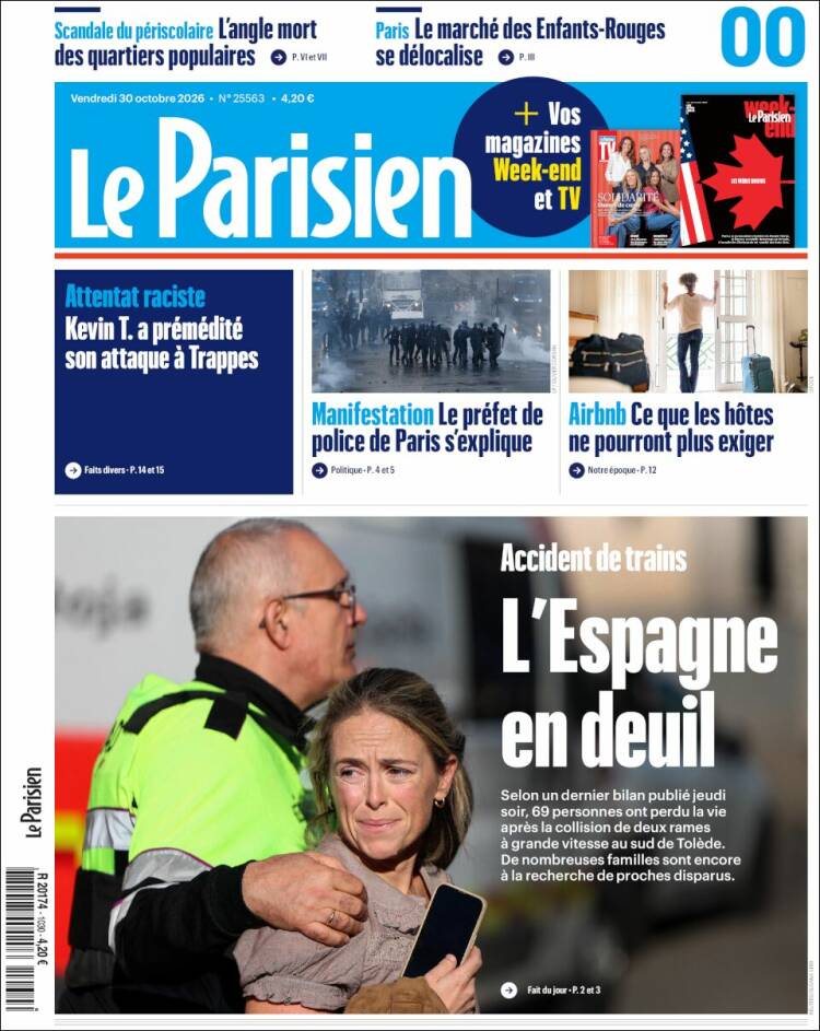 Portada de Le Parisien (Francia)