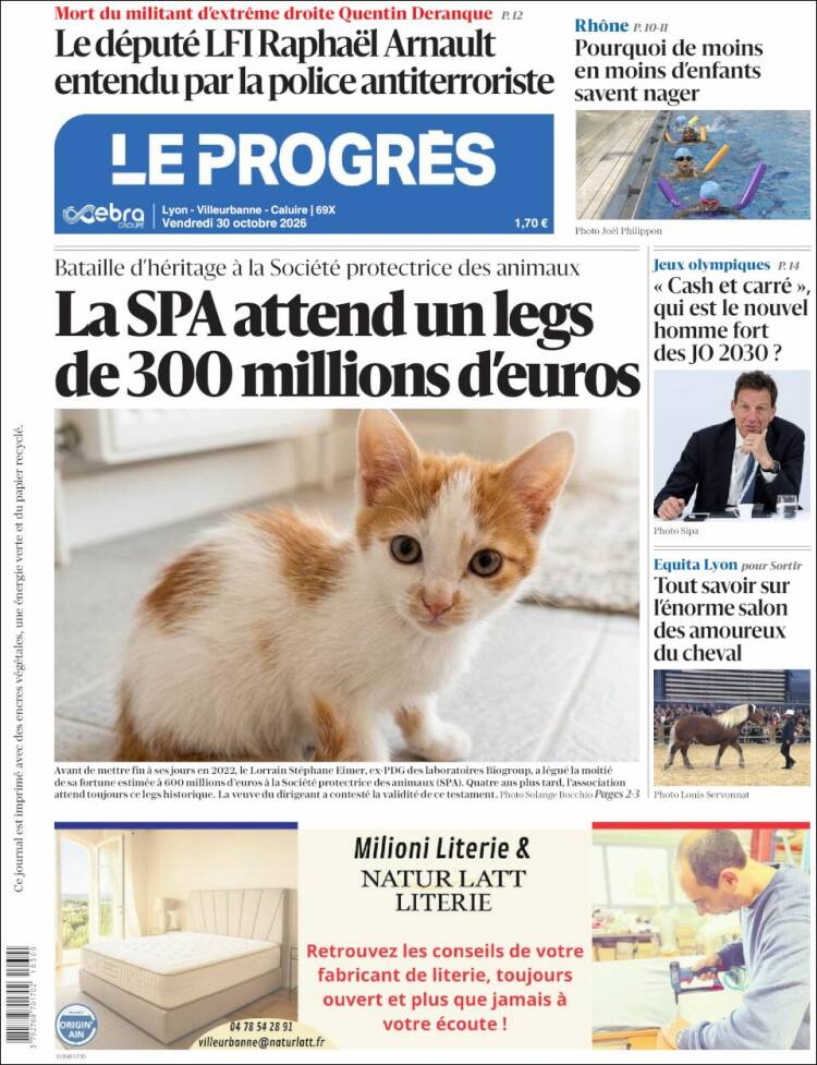 Portada de Progres de Fecamp (Francia)