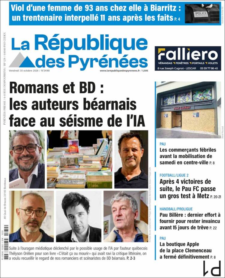 Portada de La République des Pyrénées (Francia)