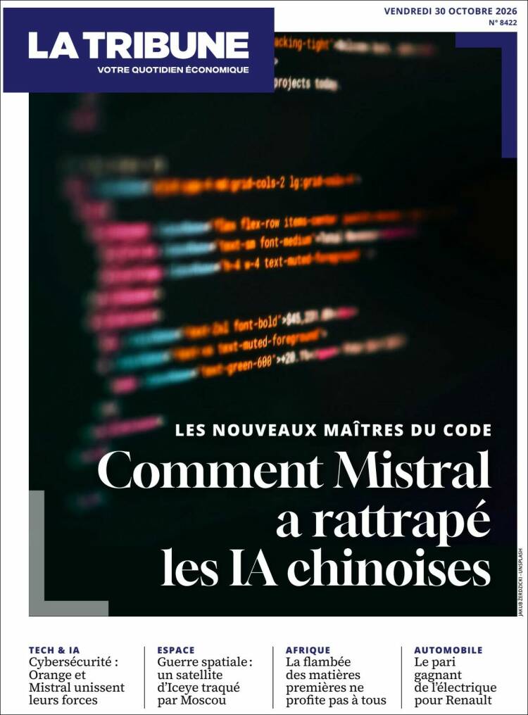 Portada de La Tribune (Francia)