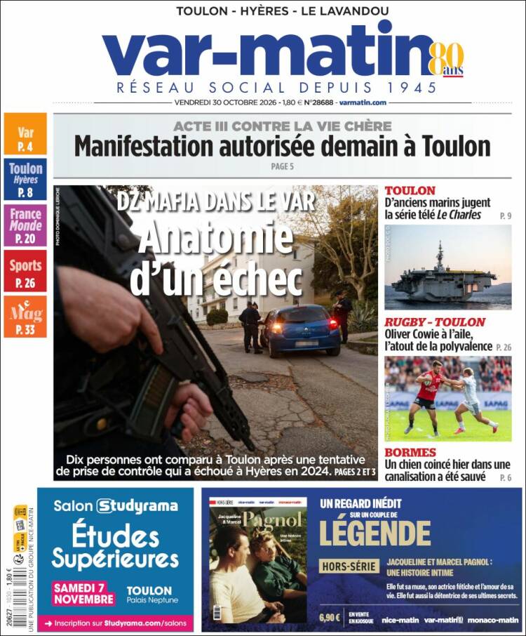 Portada de Var-Matin (Francia)