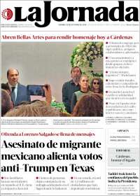 Portada de La Jornada (M&eacute;xico)
