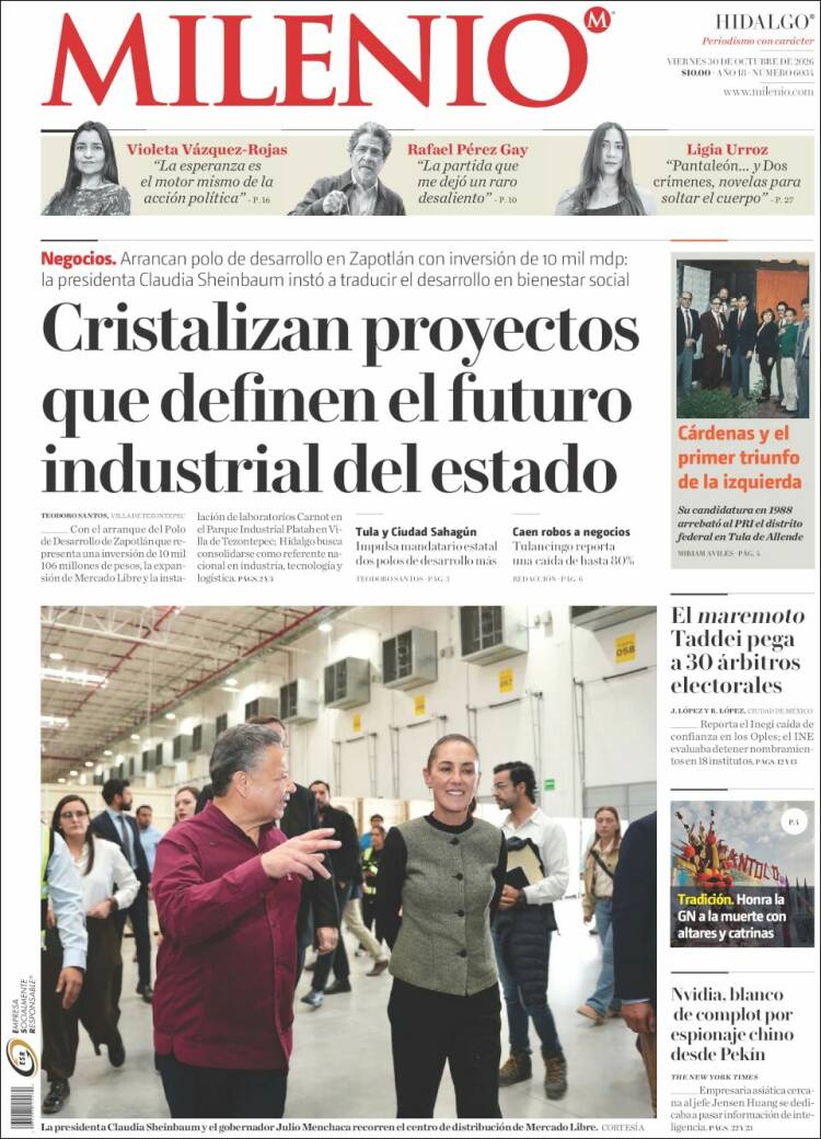 Portada de Milenio de Hidalgo (M&eacute;xico)