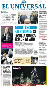 Portada de El Universal (M&eacute;xico)