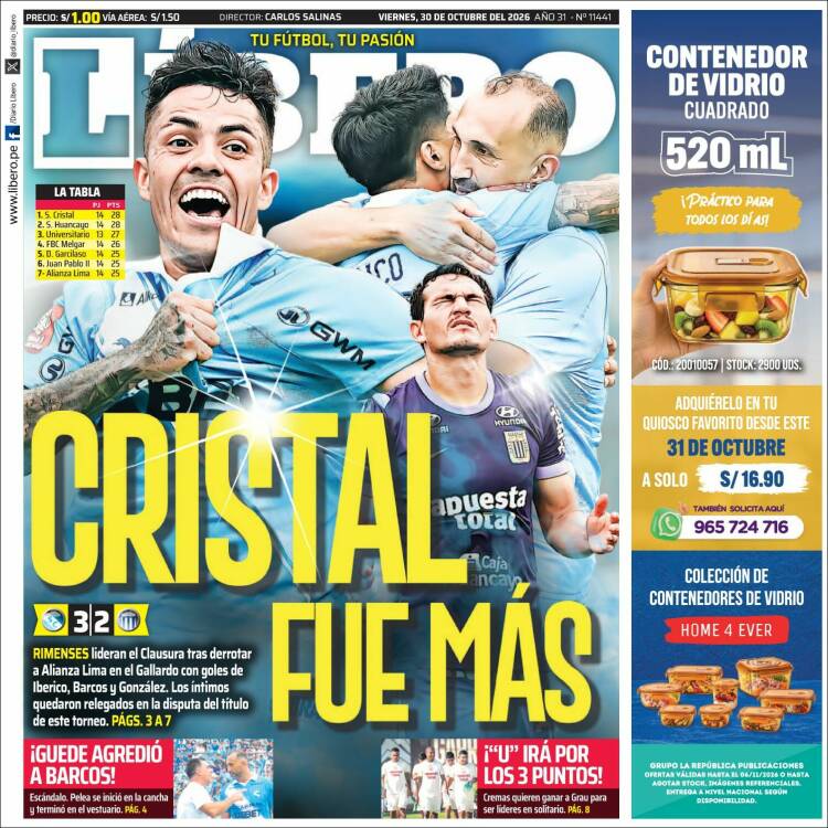 Portada de Líbero (Peru)