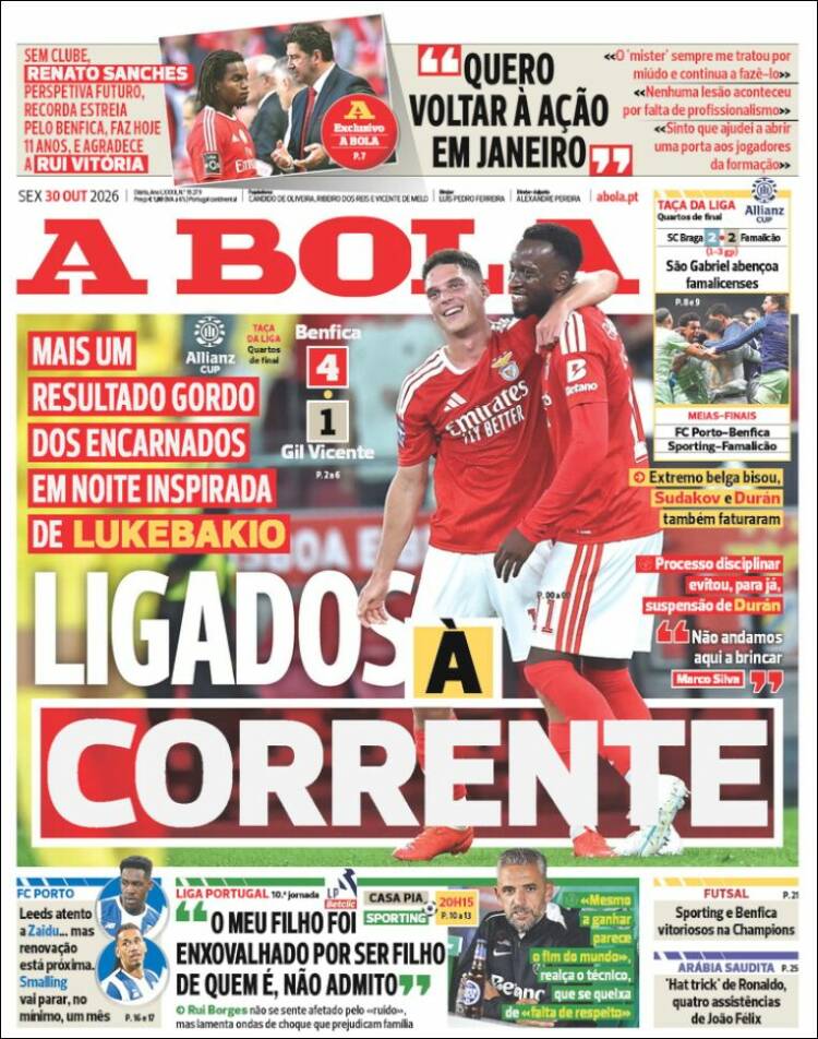 Portada de A Bola (Portugal)